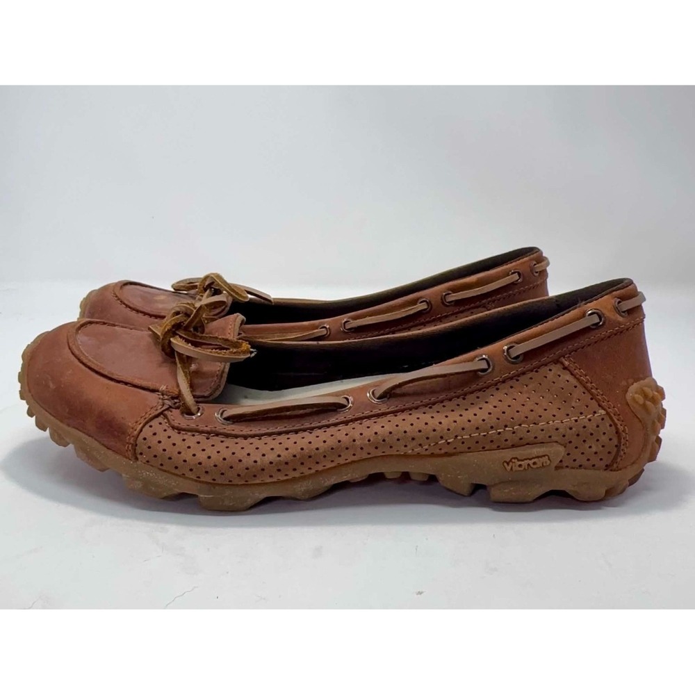 Merrell Mimix Cheer Ballet Moc Womens 7 Brown Leather Perforated Vibram Barefoot